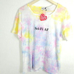 Wildfox Sci-Fi AF Tie Dye Rivo Tee T Shirt Size XS